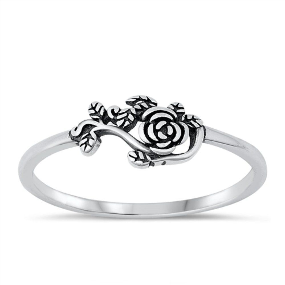 Silver Ring - Rose
